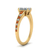 Load image into Gallery viewer, radiant-cut-swirl-engraved-channel-accent-diamond-engagement-ring-with-orange-sapphire-in-FD122866RARGSAOR-NL-YG