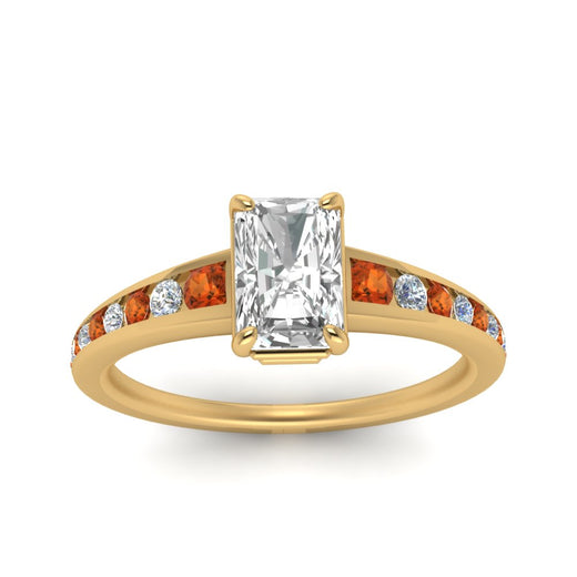 radiant-cut-swirl-engraved-channel-accent-diamond-engagement-ring-with-orange-sapphire-in-FD122866RARGSAOR-NL-YG