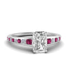 Load image into Gallery viewer, radiant-cut-swirl-engraved-channel-accent-diamond-engagement-ring-with-pink-sapphire-in-FD122866RARGSADRPI-NL-WG