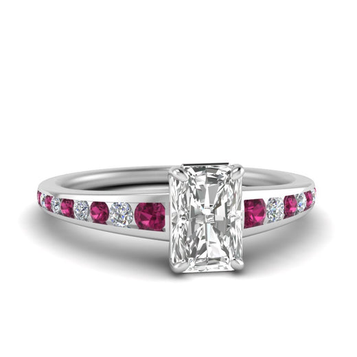 radiant-cut-swirl-engraved-channel-accent-diamond-engagement-ring-with-pink-sapphire-in-FD122866RARGSADRPI-NL-WG