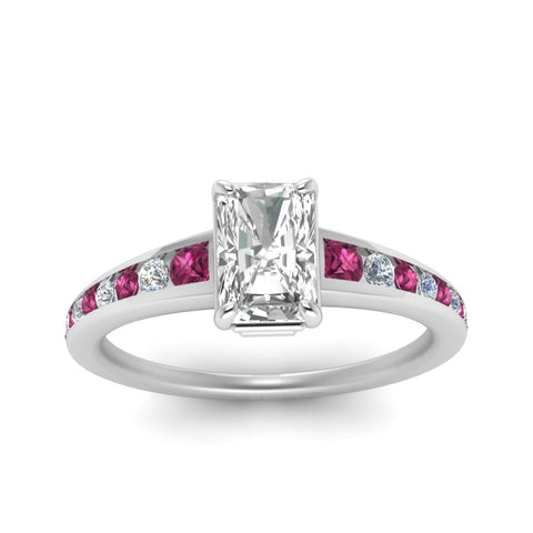 radiant-cut-swirl-engraved-channel-accent-diamond-engagement-ring-with-pink-sapphire-in-FD122866RARGSADRPI-NL-WG