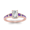 Load image into Gallery viewer, radiant-cut-swirl-engraved-channel-accent-diamond-engagement-ring-with-purple-topaz-in-FD122866RARGVITO-NL-RG