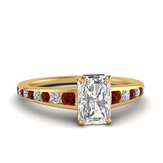 radiant-cut-swirl-engraved-channel-accent-diamond-engagement-ring-with-ruby-in-FD122866RARGRUDR-NL-YG