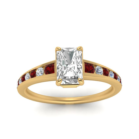 radiant-cut-swirl-engraved-channel-accent-diamond-engagement-ring-with-ruby-in-FD122866RARGRUDR-NL-YG