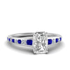 Load image into Gallery viewer, radiant-cut-swirl-engraved-channel-accent-diamond-engagement-ring-with-sapphire-in-FD122866RARGSABL-NL-WG