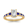 Load image into Gallery viewer, radiant-cut-swirl-engraved-channel-accent-diamond-engagement-ring-with-sapphire-in-FD122866RARGSABL-NL-YG