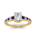 Thumbnail 60 - radiant-cut-swirl-engraved-channel-accent-diamond-engagement-ring-with-sapphire-in-FD122866RARGSABL-NL-YG