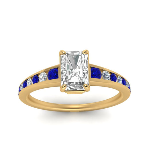 radiant-cut-swirl-engraved-channel-accent-diamond-engagement-ring-with-sapphire-in-FD122866RARGSABL-NL-YG