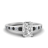 Load image into Gallery viewer, radiant-cut-swirl-engraved-channel-accent-engagement-ring-with-black-diamond-in-FD122866RARGBLACK-NL-WG