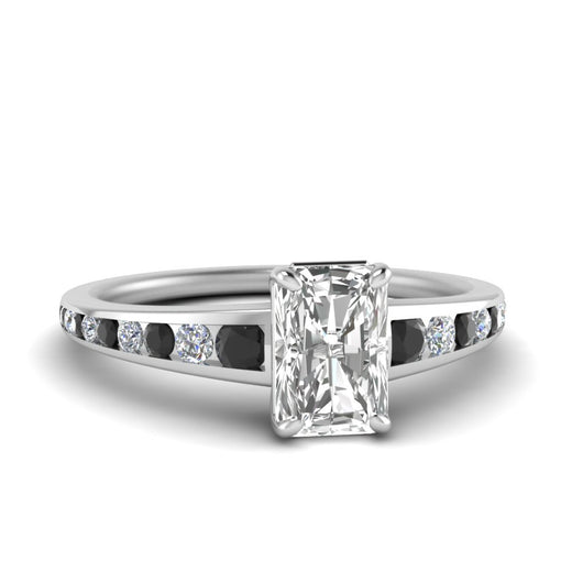 radiant-cut-swirl-engraved-channel-accent-engagement-ring-with-black-diamond-in-FD122866RARGBLACK-NL-WG