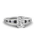Thumbnail 2 - radiant-cut-swirl-engraved-channel-accent-engagement-ring-with-black-diamond-in-FD122866RARGBLACK-NL-WG