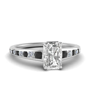 radiant-cut-swirl-engraved-channel-accent-engagement-ring-with-black-diamond-in-FD122866RARGBLACK-NL-WG