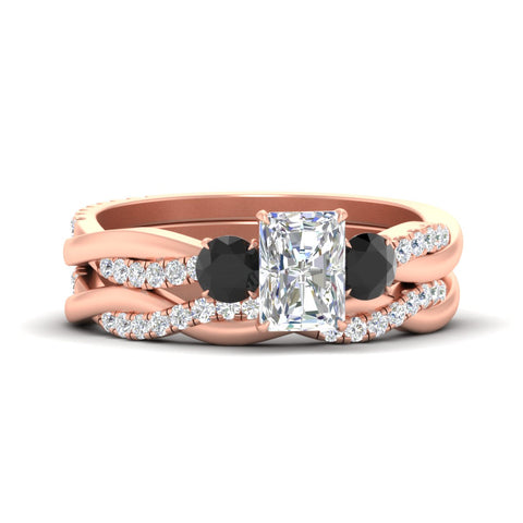 radiant-cut-three-stone-twisted-black-diamond-wedding-band-in-rose-gold-fdens3301ragblacksleep-nl-rg.jpg