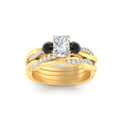 radiant-cut-three-stone-twisted-black-diamond-wedding-band-in-yellow-gold-fdens3301ragblackangle5-nl-yg.jpg