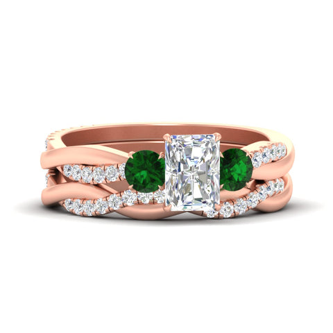 radiant-cut-three-stone-twisted-emerald-wedding-band-in-rose-gold-fdens3301ragemgrsleep-nl-rg.jpg