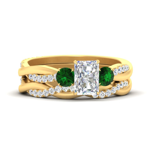 radiant-cut-three-stone-twisted-emerald-wedding-band-in-yellow-gold-fdens3301ragemgrsleep-nl-yg.jpg