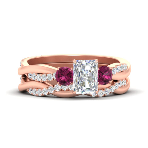 radiant-cut-three-stone-twisted-pink-sapphire-wedding-band-in-rose-gold-fdens3301ragsadrpisleep-nl-rg.jpg