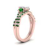 Load image into Gallery viewer, radiant-cut-twisted-floral-prong-emerald-wedding-set-in-rose-gold-FD10257RAGEMGR-ANGLE2-NL-RG?v=1756360067
