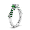 Load image into Gallery viewer, radiant-cut-twisted-floral-prong-emerald-wedding-set-in-white-gold-FD10257RAGEMGR-ANGLE2-NL-WG_7f4ee1db-2079-4b7c-b44b-ffd304066a95?v=1756360178
