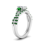 Load image into Gallery viewer, radiant-cut-twisted-floral-prong-emerald-wedding-set-in-white-gold-FD10257RAGEMGR-ANGLE2-NL-WG_7f4ee1db-2079-4b7c-b44b-ffd304066a95?v=1756360178
