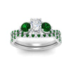 Load image into Gallery viewer, radiant-cut-twisted-floral-prong-emerald-wedding-set-in-white-gold-FD10257RAGEMGR-ANGLE5-NL-WG_8210cc27-9cb0-461a-b8f7-bdadb2de368a?v=1756360178