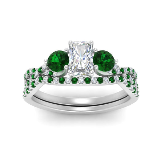 radiant-cut-twisted-floral-prong-emerald-wedding-set-in-white-gold-FD10257RAGEMGR-ANGLE5-NL-WG_8210cc27-9cb0-461a-b8f7-bdadb2de368a?v=1756360178