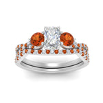 Load image into Gallery viewer, radiant-cut-twisted-floral-prong-orange-sapphire-wedding-set-in-white-gold-FD10257RAGSAOR-ANGLE5-NL-WG?v=1756360067
