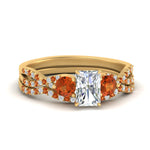 Load image into Gallery viewer, radiant-cut-twisted-floral-prong-orange-sapphire-wedding-set-in-yellow-gold-FD10257RAGSAOR-NL-YG_ee97b899-7c7d-458e-837a-dabaa1e5210d?v=1756360178
