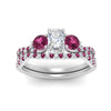 Load image into Gallery viewer, radiant-cut-twisted-floral-prong-pink-sapphire-wedding-set-in-white-gold-FD10257RAGSADRPI-ANGLE5-NL-WG_e883b690-b7e6-43c2-9d6b-5100c3d911a0?v=1756360178