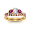 Load image into Gallery viewer, radiant-cut-twisted-floral-prong-pink-sapphire-wedding-set-in-yellow-gold-FD10257RAGSADRPI-ANGLE5-NL-YG_f04eac2d-a3bb-4fc8-8595-3e60b8bf44e6?v=1756360178