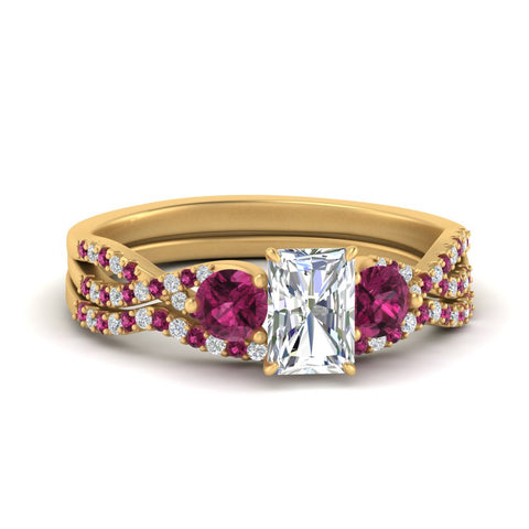 radiant-cut-twisted-floral-prong-pink-sapphire-wedding-set-in-yellow-gold-FD10257RAGSADRPI-NL-YG?v=1756360067