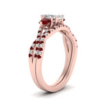 Load image into Gallery viewer, radiant-cut-twisted-floral-prong-ruby-wedding-set-in-rose-gold-FD10257RAGRUDR-ANGLE2-NL-RG?v=1756360067
