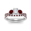 Load image into Gallery viewer, radiant-cut-twisted-floral-prong-ruby-wedding-set-in-white-gold-FD10257RAGRUDR-ANGLE5-NL-WG_40415d8f-0cad-4894-9136-7d35760d7a5f?v=1756360178