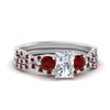 Load image into Gallery viewer, radiant-cut-twisted-floral-prong-ruby-wedding-set-in-white-gold-FD10257RAGRUDR-NL-WG_5c6b3b4e-ec19-4e4e-9ea2-d7461650c8e9?v=1756360178