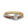 Load image into Gallery viewer, radiant-cut-twisted-vine-diamond-engagement-ring-for-women-with-ruby-in-14K-yellow-gold-FD8233RA