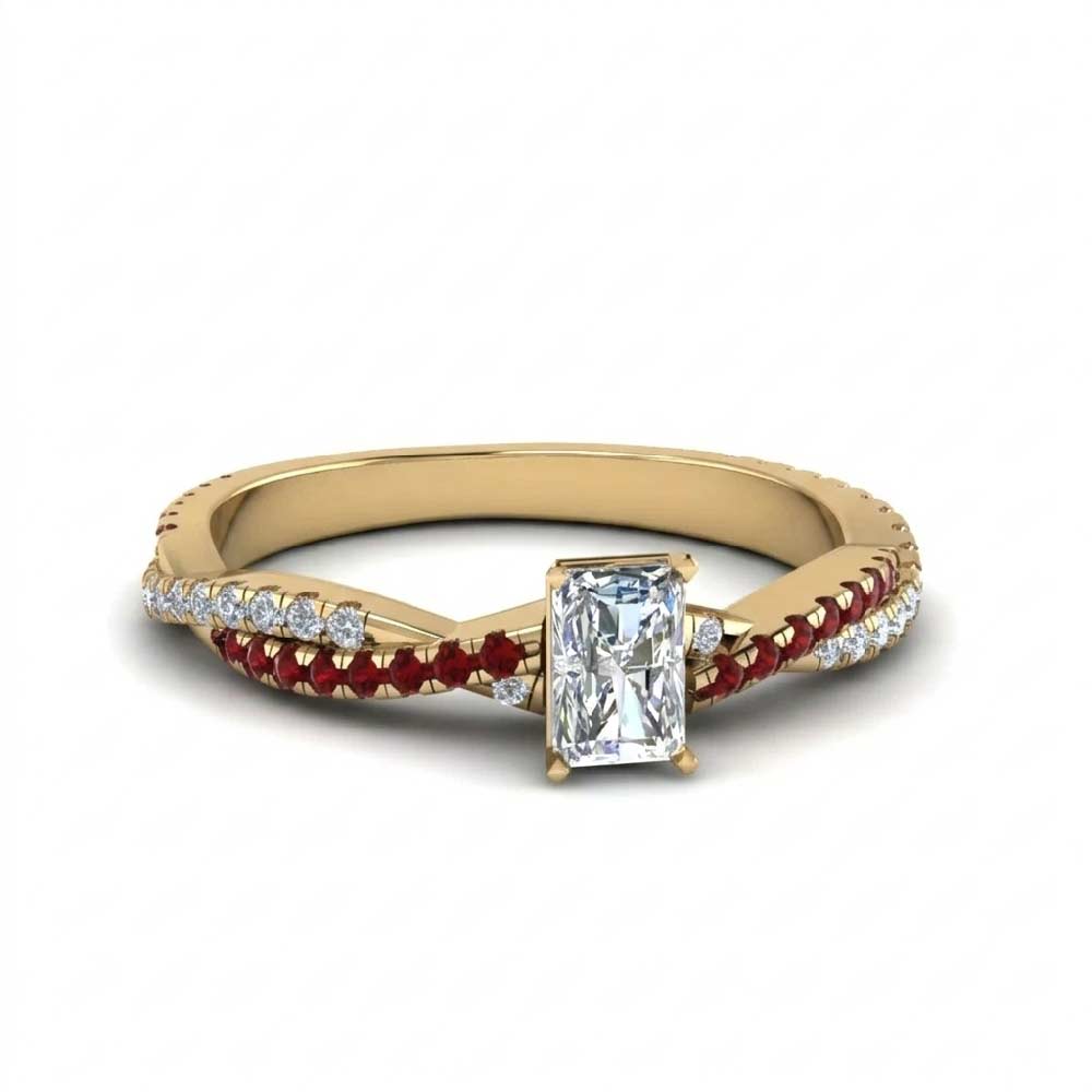 radiant-cut-twisted-vine-diamond-engagement-ring-for-women-with-ruby-in-14K-yellow-gold-FD8233RA