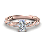 Load image into Gallery viewer, radiant-cut-twisted-vine-engagement-ring-in-rose-gold-FD9127RAR-NL-RG

