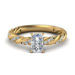 Load image into Gallery viewer, radiant-cut-twisted-vine-engagement-ring-in-yellow-gold-FD9127RAR-NL-YG