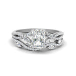 Load image into Gallery viewer, radiant-cut-twisted-vine-luxury-diamond-bridal-ring-set-in-white-gold-FDENR3211RAANGLE3-NL-WG
