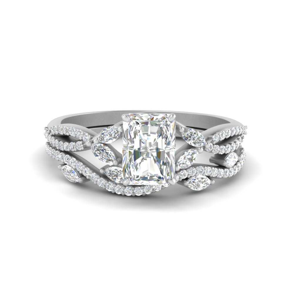 radiant-cut-twisted-vine-luxury-diamond-bridal-ring-set-in-white-gold-FDENR3211RAANGLE3-NL-WG