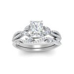 Load image into Gallery viewer, radiant-cut-twisted-vine-luxury-diamond-bridal-ring-set-in-white-gold-FDENR3211RAANGLE3-NL-WG