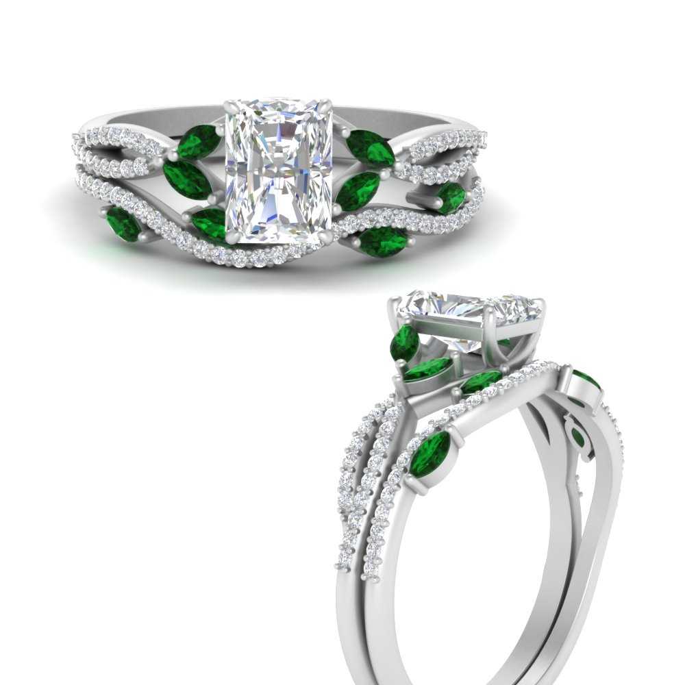 radiant-cut-twisted-vine-luxury-emerald-bridal-ring-set-in-white-gold-FDENR3211RAGEMGRANGLE3-NL-WG