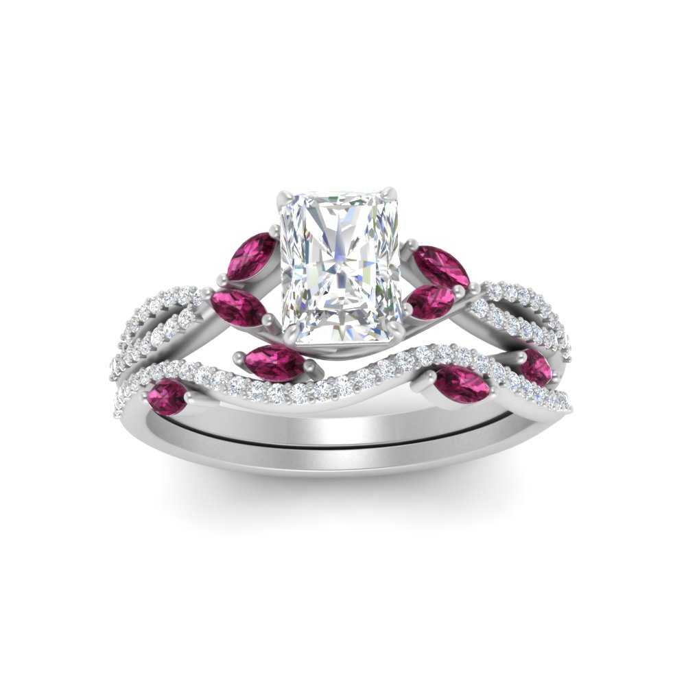 radiant-cut-twisted-vine-luxury-pink-sapphire-bridal-ring-set-in-white-gold-FDENR3211RAGSADRPIANGLE3-NL-WG