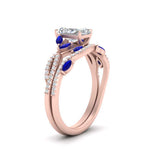 Load image into Gallery viewer, radiant-cut-twisted-vine-luxury-sapphire-bridal-ring-set-in-rose-gold-FDENR3211RAGSABLANGLE3-NL-RG
