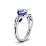 Load image into Gallery viewer, radiant-cut-twisted-vine-luxury-sapphire-bridal-ring-set-in-white-gold-FDENR3211RAGSABLANGLE3-NL-WG
