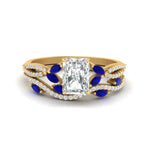 Load image into Gallery viewer, radiant-cut-twisted-vine-luxury-sapphire-bridal-ring-set-in-yellow-gold-FDENR3211RAGSABLANGLE3-NL-YG
