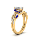 Load image into Gallery viewer, radiant-cut-twisted-vine-luxury-sapphire-bridal-ring-set-in-yellow-gold-FDENR3211RAGSABLANGLE3-NL-YG