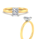 Load image into Gallery viewer, radiant-cut-two-tone-2-mm-comfort-fit-solitaire-ring-in-yellow-gold-fdens11590rarangle3-2.00mm-nl-yg?v=1758110537
