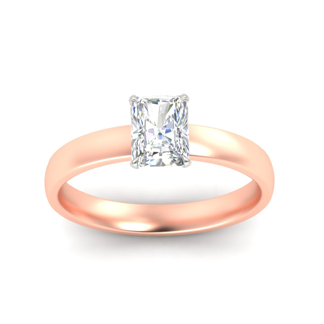 radiant-cut-two-tone-3-mm-comfort-fit-solitaire-ring-in-rose-gold-fdens11590rarangle5-3.00mm-nl-rg?v=1758110537