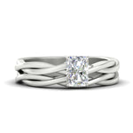 Load image into Gallery viewer, radiant-cut-vine-solitaire-bridal-ring-set-in-white-gold-fdens8252rasleep-nl-wg.jpg?v=1767085013
